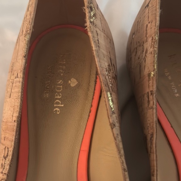 Kate Spade Coral and Cork Women's Flats - Picture 2 of 4